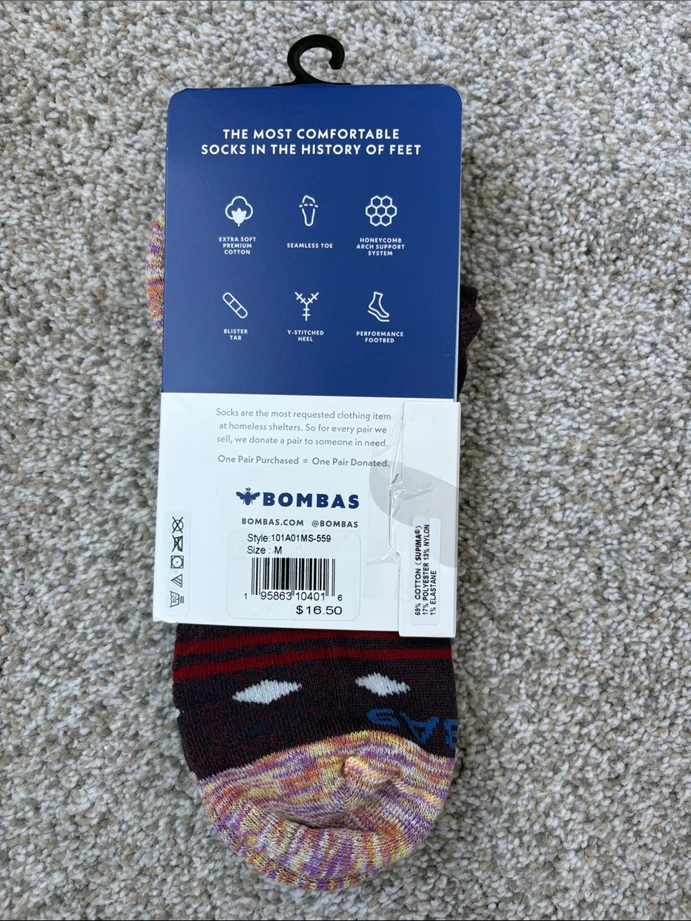 NWT Bombas Unisex Size Medium Ankle Socks